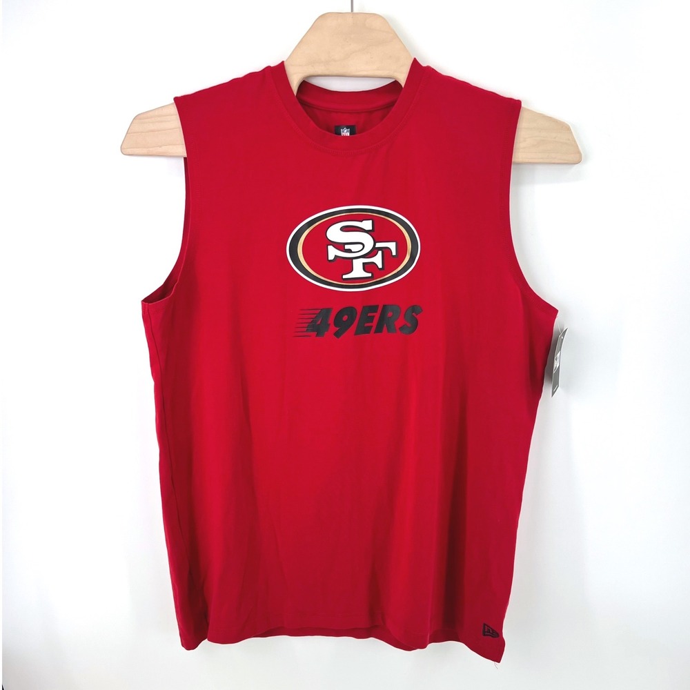 NFL San Francisco 49ers Sleeveless Shirt XL Cotton Spandex Red New Era Tank Gym
